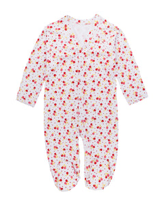 Pink cherry Ultra-soft Peruvian Pima cotton baby one-piece
