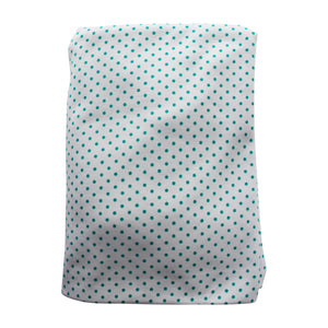 Aqua Dot Pima Cotton Crib Sheet