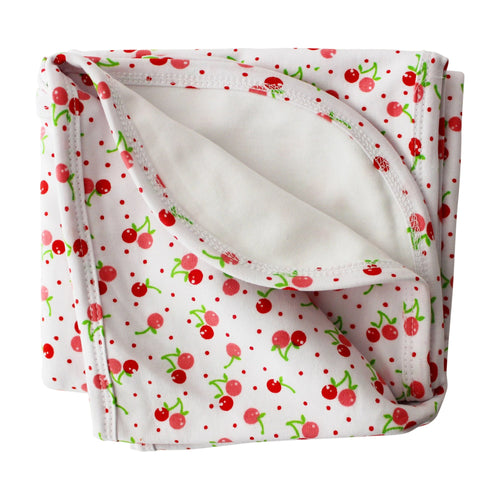 Cherries Pima Cotton Super Soft Baby Blanket